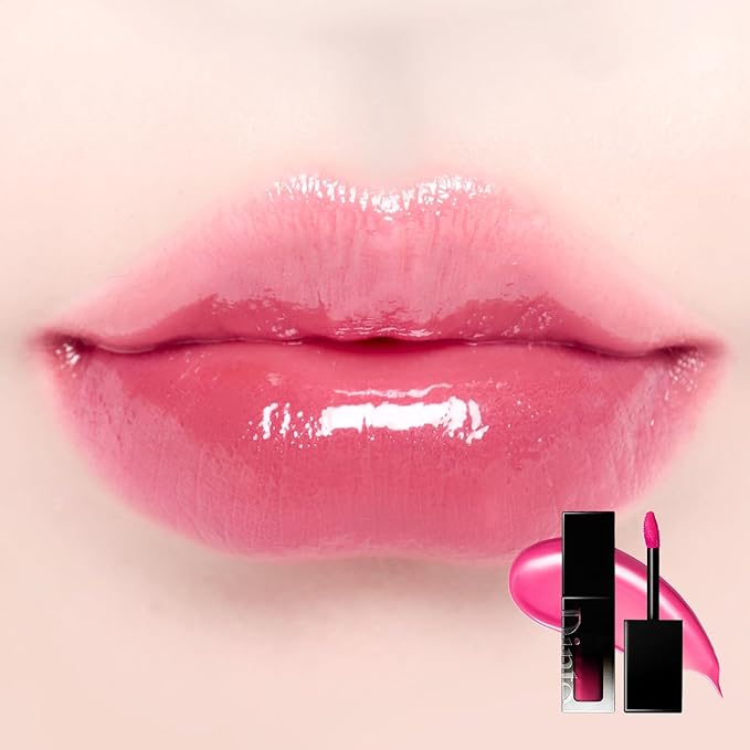 DINTO Blur-Glowy Lip Tint - Glossy Finish, Hydrating, Long Lasting, Lightweight Texture, Non-Sticky, Vegan & Cruelty-Free, K beauty (216 Pax, 0.11 fl.oz) (30 colors)