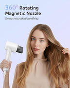 Hair Dryer, Ionic High-Speed Blow Dryer for Fast Drying with Brushless Motor, Portable Professional Hair Dryers with Magnetic Concentrator, Quiet Compact Hairdryer for Women & Men, Travel/Home/Salon