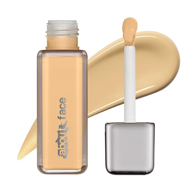 about-face THE PERFORMER Skin-Focused Foundation LM1Neutral – Medium Coverage, Long-Wear, Breathable & Buildable Base – Clean, Vegan, Hydrating Formula with Blue Agave & Chlorella – 1.08oz