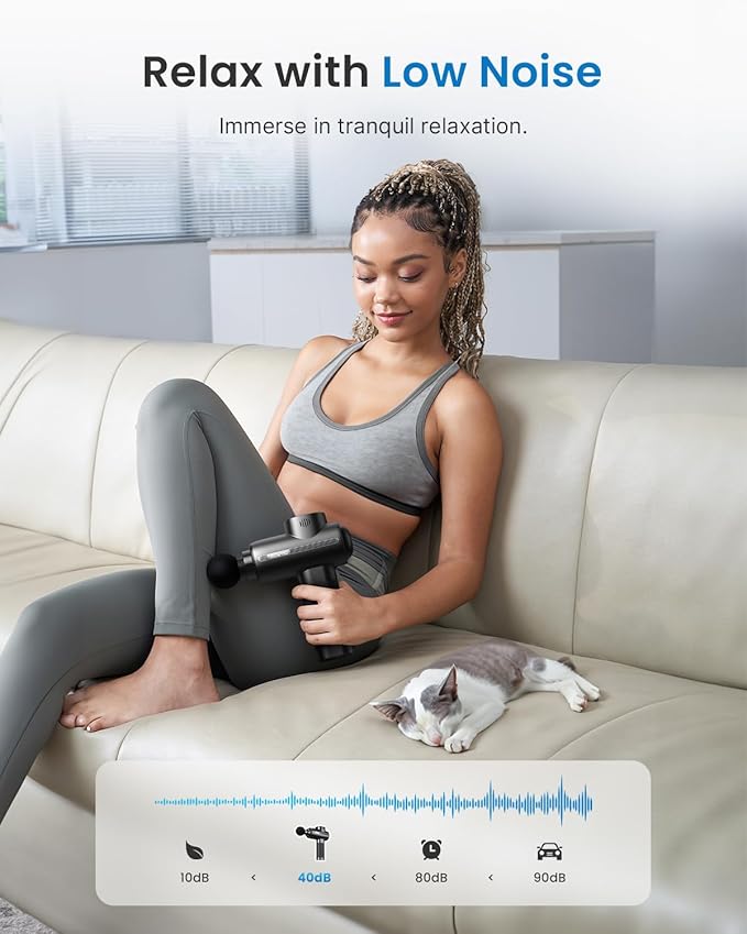 RENPHO Massage Gun Deep Tissue, Valentine's Day Gifts, Percussion Handheld Neck Massager FSA Eligible, Electric Mini Back Massagers with Carry Case for Athletes Men Women, HSA, Active