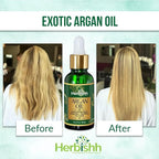 Herbishh Argan Oil Deep Condition Treatment for Hair Frizz Control & Damage Repair 30ml