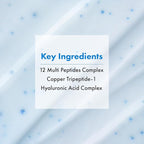 TOSOWOONG Copper Peptide 12 Cream, 99% Purity of Copper Tripeptide-1, GHK-Cu, 12 Multi-Peptide Powerful Anti Aging Formula for Fine Lines, Firming, Skin Elasticity, Korean Skincare, 50ml / 1.69 fl.oz.