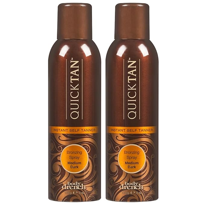 Body Drench QuickTan Instant Bronze Self Tanning Spray – Fast-Drying Self Tanner Spray for Natural-Looking Tan, 6 oz, 2 Pack