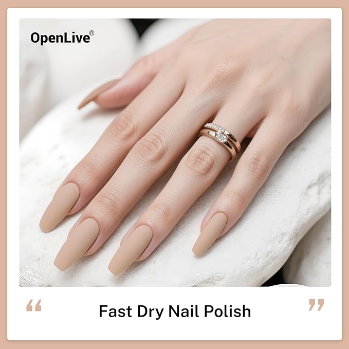 16.5ml Nude Pink Nail Polish Large Volume Quick Drying Light Pink Nail Polish, Fast Drying and Long Lasting Color Nail Art DIY Home Manicure Gift for Women