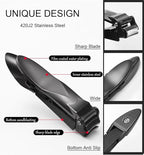 Nail Clippers for Men with Catcher, Heavy Duty Razor-Sharp Self-Collecting Nail Cutter, Ergonomic Lever for Fingernails & Toenails, Ideal Gift for Men & Grooming Gifts (Black)