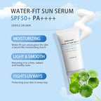 Centella Sunscreen SPF 50 PA++++, Hyalu Cica Water-Fit Sun Serum, Lightweight Sunscreen with Centella Asiatica, Hydrating & Non-Greasy Sun Protection for Sensitive Skin, Reef-Safe & Fast-Absorbing