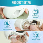 2 in 1 Electric Polishing Automatic Nail Clippers, 2026 New Electric Toe Nail Cutter for Seniors, Upgrade Electric Nail Trimmer Clippers for Fingers Portable Nail Cutter for Home Travel (Purple)