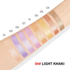 evpct Light Khaki Shimmer Cream Eye Shadow Brightener Sticks Set for Eyes, Khaki Shimmery Matte Pencil Eye shadow Applicator Stick Pen Palette Makeup Waterproof sombras en crema para ojos 04#