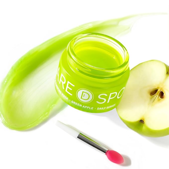 Sleeping Lip Mask Green Apple - Repair for Dry Cracked Lips, Infused with Vitamin C and Shea Butter, Lip Mask Nourish and Revitalize Overnight, Wake to Softer, Smoother, Glow Lip - 0.42 Fl Oz