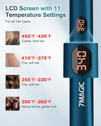 7MAGIC Hair Straightener 1 Inch Flat Iron Titanium Ceramic, Professional 2 in 1 Styling Tool with Fast Heat Up, Anti-Frizz Ionic & Floating Plates for Smooth Shiny Hair on All Hair Types