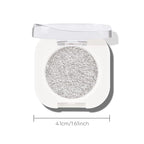 KYDA 2 Colors Single Glitter Eyeshadow, Champagne Pearl Glow and Metallic Silver Shades, Shimmer Pearl Eyes Shadow, Ultra-fine Lightweight Powder, Sparkling Pressed Eyeshadow, Cowboy+Cold Brew