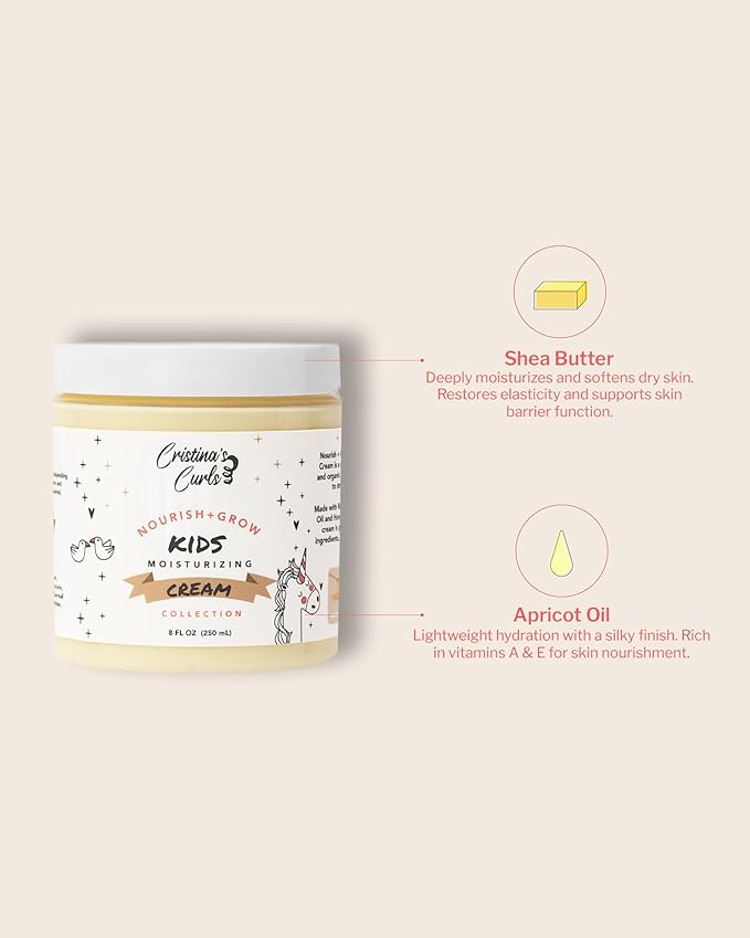 Cristina's Curls Hair Moisturizing Cream For Kids – Leave In Hydration For Soft Defined Curls