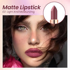 Purple Mauve Lavender Lip Stick,Matte Cream Lipstick Set for Women,Long Lasting Waterproof Smudge Proof Velvet lipsticks Crayon,Lip Makeup Kit Travel Size,Vegan & Cruelty-free (Pack of 1)