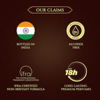 BELLAVITA Luxury Taaj Attar | Long Lasting Unisex Gift Set for Man and Woman 4x12ml | Caramel, Lemon, Cinnamon, and Musk | Non-Alcoholic Roll On | Oud, Floral, Musk | Attar for Men and Women