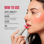 TOTEMICA Cooling Water Jelly Tint - by Ana Patricia, Dewy Hydrating Tint for Natural Color, Long-Lasting Jelly Lip Tint & Cheek Stain, Clean Beauty Tinta para Labios | 0.19 oz - Intense Red