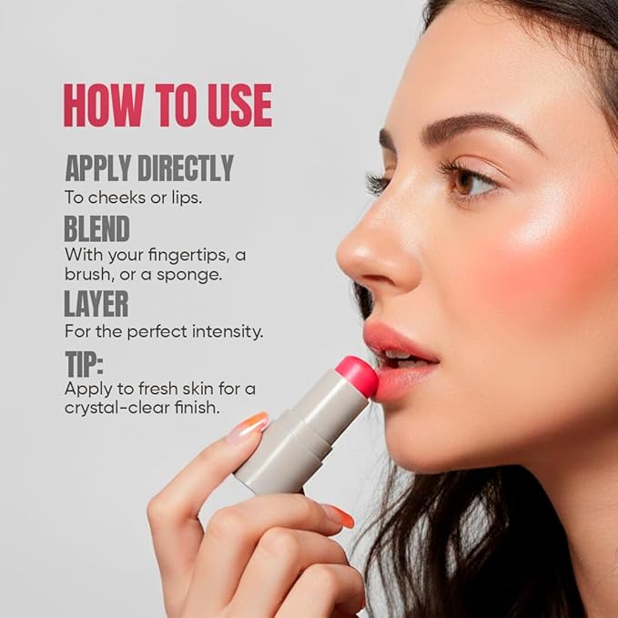 TOTEMICA Cooling Water Jelly Tint - by Ana Patricia, Dewy Hydrating Tint for Natural Color, Long-Lasting Jelly Lip Tint & Cheek Stain, Clean Beauty Tinta para Labios | 0.19 oz - Intense Red