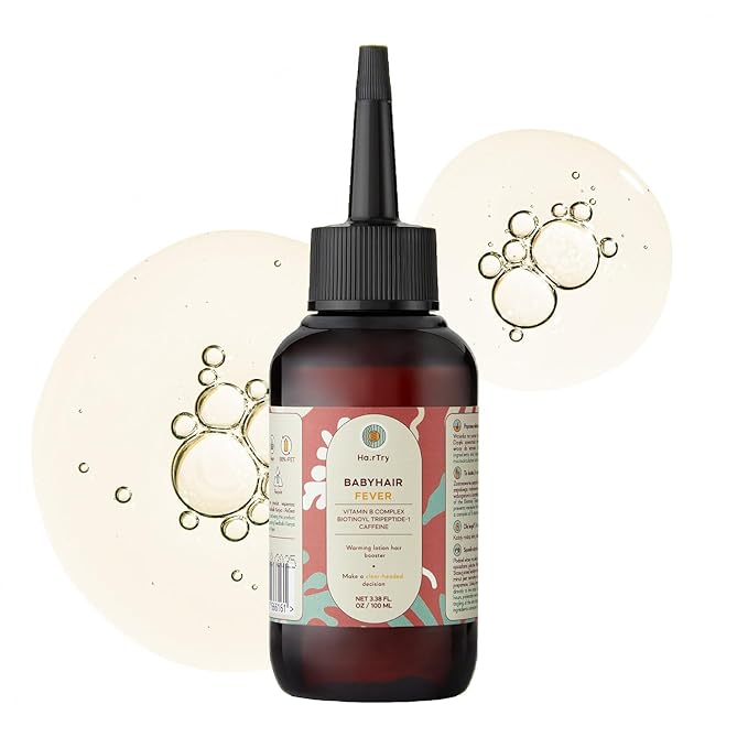 HairTry Babyhair Fever - Thinning Hair Treatment Women - Hair Serum for Hair Loss Prevention - Scalp Serum with Vitamin B Complex, Biotin & Caffeine - Hair Loss Solutions – Net 3.38 Fl. Oz/ 100 ml