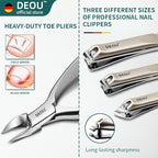 DEOU Kit Grooming Nail Clippers Set 11 in 1 Stainless Steel Professional Manicure Kit Nail Clippers Set for Women, 11pcs Luxurious Personal Care Manicure Nail Gift Set for Travel or Home