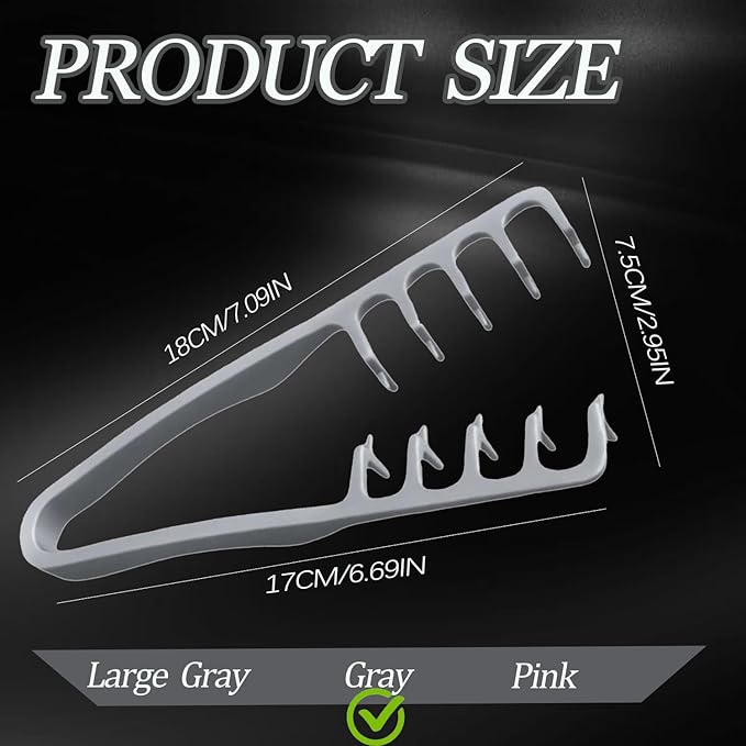 Texture Comb, Volumizing Wide-Tooth Hair Styling Comb,Fluffy Wide Tooth Curly Hair Comb, Men's Textured StylingComb for Volume,Fringe Parting Styling Accessory,for Men & Women (Grey)