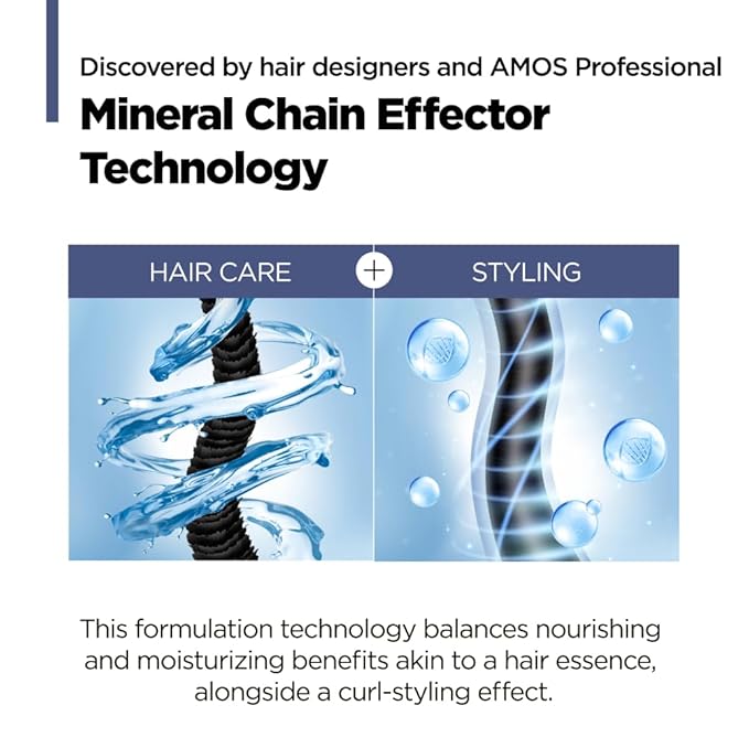 AMOS PROFESSIONAL Curling Essence 2X Bouncy Wave | For Wavy and Curly hair | Anti-Frizz Hair Styling Gel, 2 in 1 Hydrate and Smooths, Korean Hair Essence, 5 fl. oz.