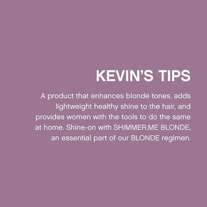 KEVIN.MURPHY SHIMMER.ME BLONDE - Repairing Shine Treatment - For Blonde, Highlighted & Grey Shades - For Hair Repair - Hair Mist with Vitamins - Hair Shimmer Spray - 100 mL / 3.4 fl oz