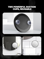 20X Magnifying Mirror with 2 Suction Cups, 3.5 inches Magnified Makeup Mirror and Slant Tweezers,Black,1PC
