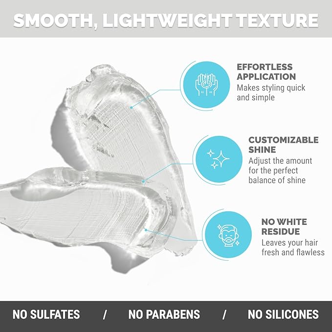 Hair Wax for Men, Premium Aqua Hair Styling Wax with Strong Hold & High Shine Finish, Water-Based, Easy Wash Out, 3.52 oz