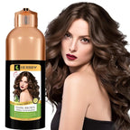 HERBBY Hair Color Shampoo for Gray Hair Coverage&Color Transform with 9 Herbal Extracts –Long Lasting(6-8 Weeks),Shiny,Evenly Colored,Instant Hair Dye Shampoo&Conditioner, 500 Ml (DARK BROWN COLOR)