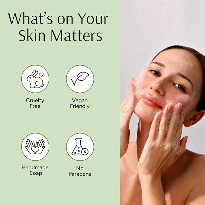 Marbela Cosmetics Perfectly Peeled Handmade Soap Bar - Made in USA, Vegan Friendly, Palm Oil Free, Natural Bar Soap - Gentle Face & Body Soap for Daily Skin Care, Moisturizing & Nourishing - 3.5 oz