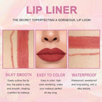 2-in-1 Light Brown Matte Lip Liner and Lipstick Set – Long Lasting 24H Waterproof Brown Lip Stain, Smudge Proof Lip Pencil Kit, Lip Makeup for Women and Girls, 10 Combo lapiz de labios