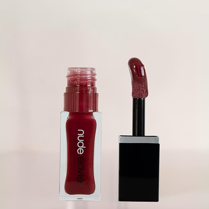 nude envie - Lip Gloss - High-Shine Finish - Moisturizing & Easy Application - Luxury Hydration - Non-Sticky Formula - With Vitamin E & Glycine Soja Oil - Vegan, Paraben-Free & Cruelty-Free - Sultry
