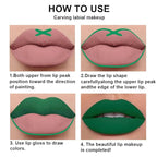 evpct 2Pcs Emerald Forest Green Matte Liquid Lipstick Lip Gloss Stain and Retractable Lip Liner Makeup Set for Women Long Lasting Waterproof 24 Hours Lipstick labial mate larga duracion 24 48#