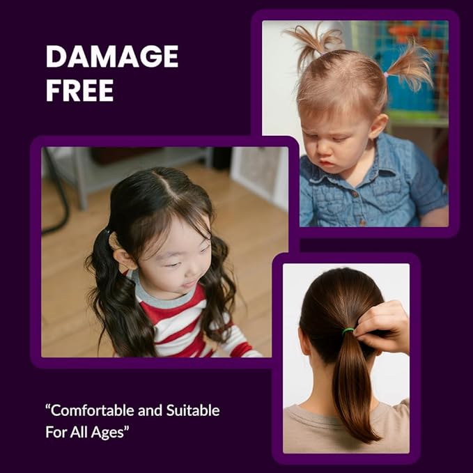 Beauty Town Hair Tie Rubber Bands - 1000pcs/500pcs Soft Stretchy Elastic Bands for Braids, Ponytails & Bun