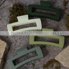 FRAMAR Green Hair Clips For Women Thick Hair - Extra Large Claw Clips for Thick Hair, Big Hairclips, Hairclips For Girls, Sage Green Accessories, Pinzas Para El Cabello - 4 Pack