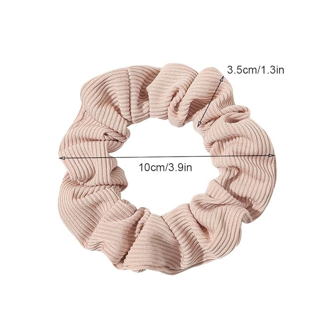 Scrunchies Hair Ties Scrunchy for Women Girls Cute Hairties for Thick Curl Hair No Crease Hair Accessories Soft Ropes Ponytail Holder No Hurt Your Hair 4FBHHCQ-001