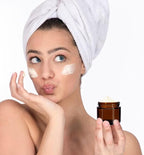 24 Pack 2 oz Round Amber Glass Cosmetic Jars with Inner Liners and Black Lids, Travel Jars, Refillable Containers for Makeup, Cream, Lotion, Sugar Scrubs, Eye Shadow, Slime, Paint, Jewelry