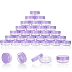 3 Gram Sample Jars with Lids, 200 Count Tiny Mini Cosmetic Containers with Labels, Makeup Travel Containers with Lids, Mini Disposable Spatulas