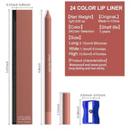 evpct 1Pcs Burnt Orange Matte Long Lasting Lip Liner Pencils Makeup for Shaping & Sculpting Lips, No Transfer Long Wear Waterproof Pigmented Lip Liner lipliners Crayon Lipstick Pencil with Sharpener 2
