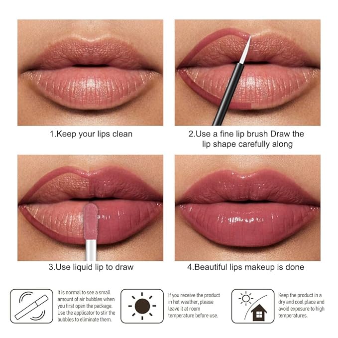 Kaely Longwear No-Budge Lipstick for Women, Highly Pigmented Liquid Lip Color Makeup, Non-Transfer Lip Gloss Stain Waterproof Smudge Proof 24 Hour, Instant Shine, Vegan & Cruelty-Free, 13 COY