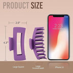 LuSeren 8 Pack Colorful Hair Clips for Women 4.3 Inch Large Hair Claw Clips for Women Thin Thick Curly Hair, Big Banana Clips,Strong Hold jaw clips