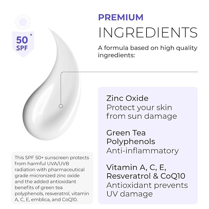 Smart Sunscreen for Face SPF 50 Sensitive Skin Sunblock Men & Women Clear Broad Spectrum Non-Comedogenic Heliocare by Nova Derm Institute (1 fl oz)