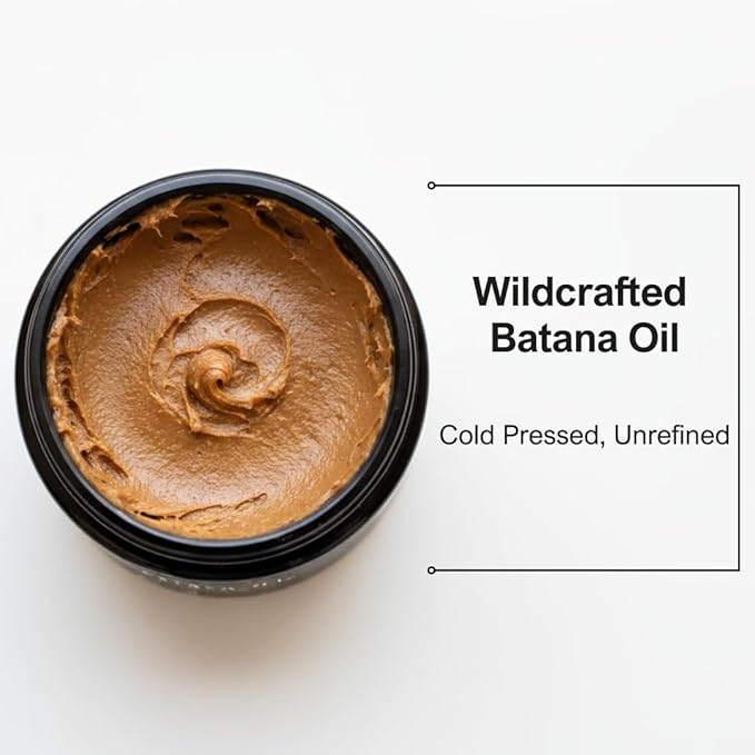 Dr Sebi Batana Oil for Hair Growth - 100% Raw Batana Oil, Organic & Natural, Cold-Pressed Sourced from Honduras, For Thicker & Stronger Hair, 4.23 oz for Men and Women