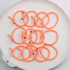 14PCS Hair Tie Elastics Knotted Hair Ties Ponytail Holders for Women Girls Elastic Hair Rubber Bands for Thin Thick Wavy Curly Straight Long Hair (Neon Orange)
