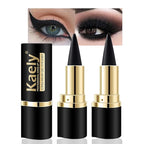 Kaely 2Pcs Gel Eyeliner Pencil, Natural Black Eyeliner Cream, Liquid Eye Liner Pencils for Older Women Waterproof, Smoky Eyeshadow Palette Goth Halloween Makeup Kit, delineador de ojos contra el agua