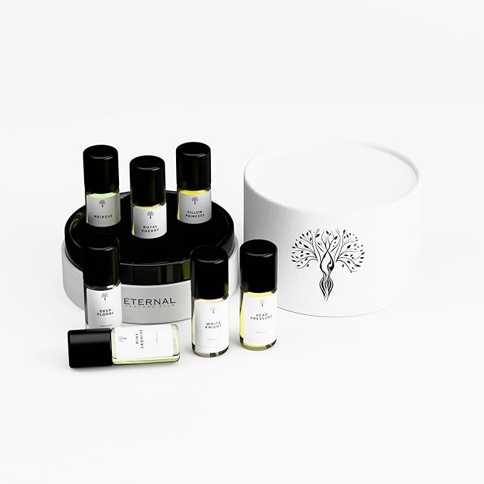 Eternal perfume Oils Travel Size Mini Mist Gift Set 7 Piece Collection perfumes for women unisex Long Lasting perfume sets for womens 7 x 3 ml/0.17 FL Oz Gift Set for Women