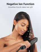 1.75 Inch Hair Straightener, Professional Titanium Plate with Ceramic Coating Ionic Dual Voltage Flat Iron with Heat-Resistant Silicone, for Less Frizz, Shinier & Smoother Hair