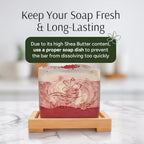 Marbela Cosmetics Cherry Vanilla Handmade Soap Bar - Made in USA, Vegan Friendly, Palm Oil Free, Natural Bar Soap - Gentle Face & Body Soap for Daily Skin Care, Moisturizing & Nourishing - 3.5 oz