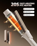 Hair Curling Wand, 1.6 Inch Long Barrel Ceramic Curling Iron, Hair Curler with Keratin&Argan Oil Infused, Curling Wand for Long Hair Transform Your Look in Seconds