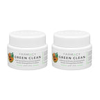 Farmacy Makeup Remover Cleansing Balm Bundle - Green Clean Waterproof Makeup Remover + Oil Based Cleanser - Gentle Exfoliating Double Cleanser - Melts From Balm to Milky Lather (50ml, 2 Count)