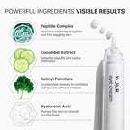 Y’OUR Retinol & Peptide Complex Eye Cream: Anti-Aging for Dark Circles, Puffiness, Wrinkles & Crow’s Feet; Hydrating & Under Eye Repair. Made in USA